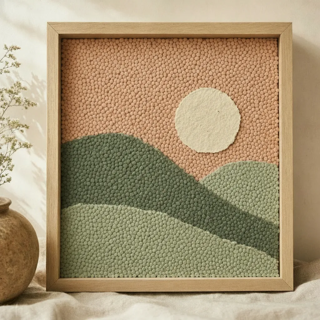 Landscapes paper pulp art