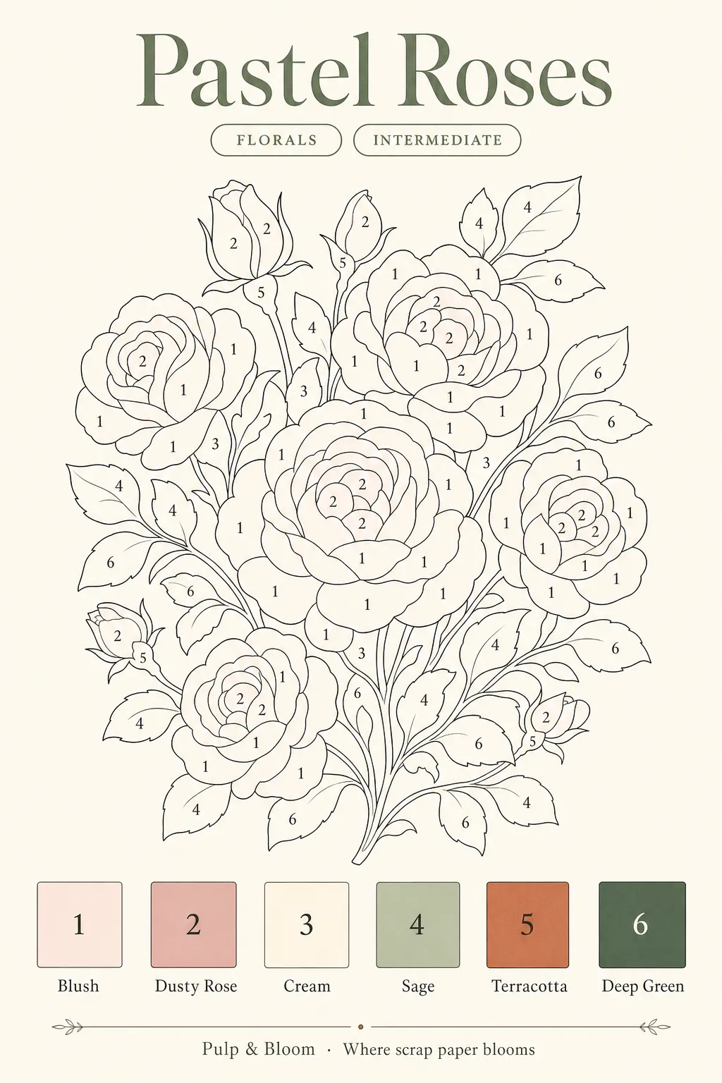 Pastel Roses color-map pattern